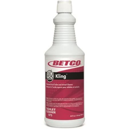 Betco Kling 9 Percent Thickened HCI Toilet Bowl Cleaner, Aqua Blue BET0751200